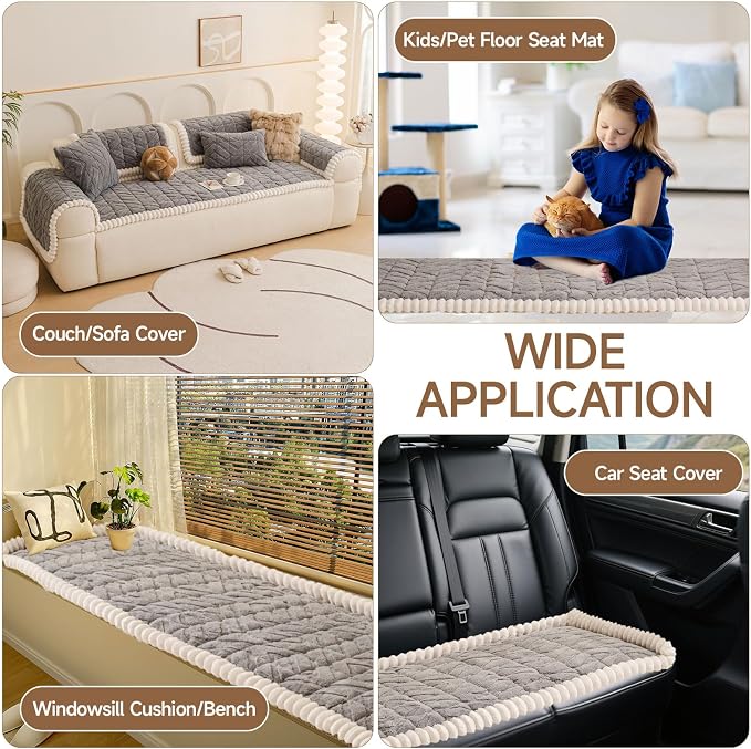 OTOB Couch Cover for Dogs Washable Pet Friendly, Non Slip Plush Funny Fuzzy - Image 8