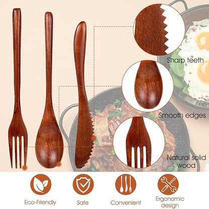 Molain Wooden Utensils for Eating - Image 3