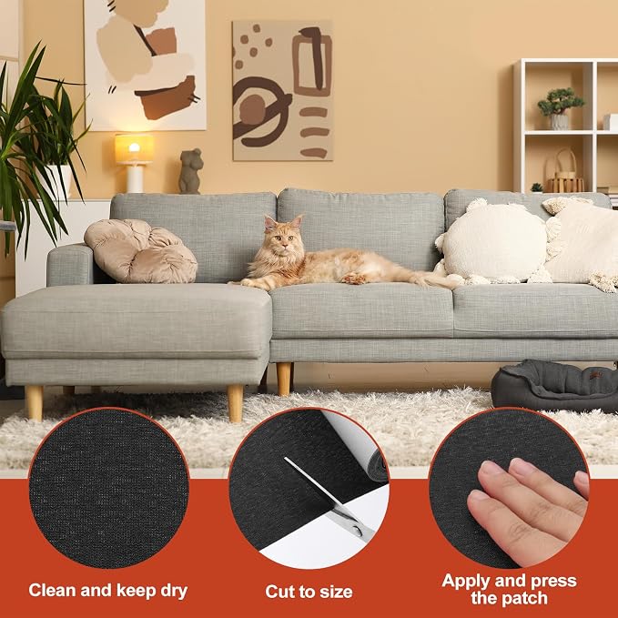PATIKIL 70x6.2 Inch Linen Repair Tape, Repair Fabric Patch Self Adhesive Couch - Image 3