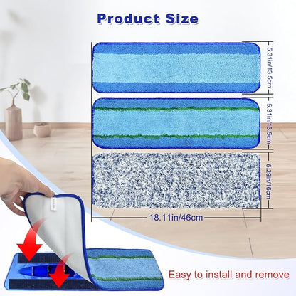 6 Pack Microfiber Cleaning Replacement Pad - Image 3
