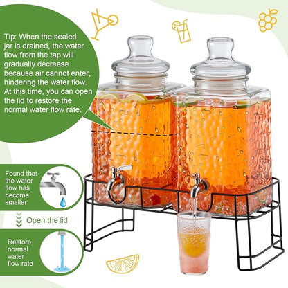 Honeydak 2.6 Gallon Glass Beverage Dispenser - Image 3