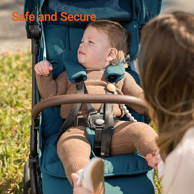 Lightweight Baby Travel Stroller with Carbon Fiber Frame, Compact & Airplane-Friendly, One-Handed Folding Design, 11.6 lbs, Perfect for Toddlers, Blue