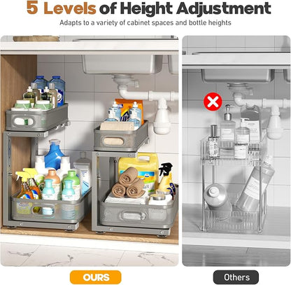 2 Pack 17.3IN-Depth Under Sink Organizer - Image 8