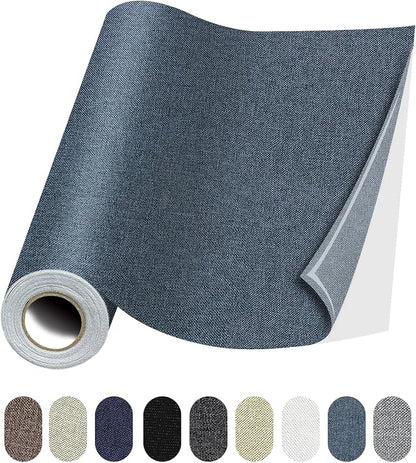 Fabric Repair Patches, 17X158 Inch Linen Repair Tape Self-Adhesive Fabric by Lifeshoon