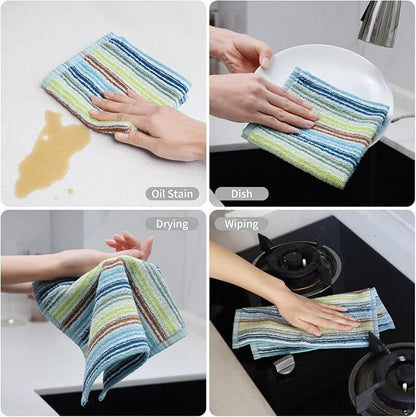 Oeleky Kitchen Dishcloths for Washing Dishes, Ultra Absorbent Dish Rags - Image 3