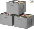 Lifewit Shoe Storage Organizer for Closet Fits 12-16 Pairs, Fabric Large Shoe Box Storage Containers with Clear Cover, Foldable Bins Fit for Boots Sneakers 17"(L) x 17"(W) x 12.5"(H) 3 Pack Light Gray