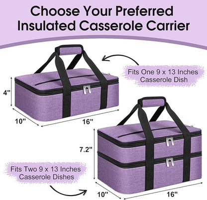 Double Insulated Casserole Carrier, Portable Casserole Carrier - Image 2