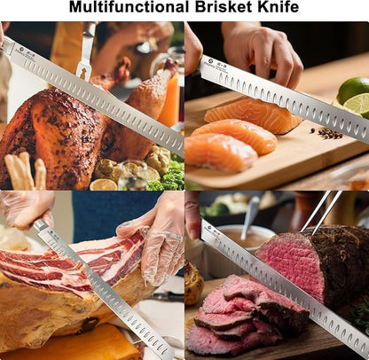 imarku Brisket Knife, 12 Inch Ultra Sharp Carving Slicing Knife - Image 8