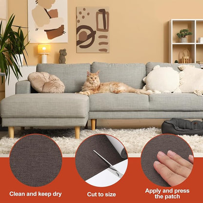 PATIKIL 70x4.4 Inch Linen Repair Tape, Repair Fabric Patch Self Adhesive Couch - Image 3
