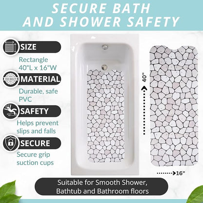 ENKOSI Bath Mat – Large 40 x 16 Inch Non-Slip Bathtub Mat - Image 3