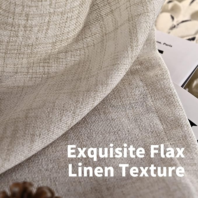 YoungsTex 84 Inch Length Linen Curtains - Image 4