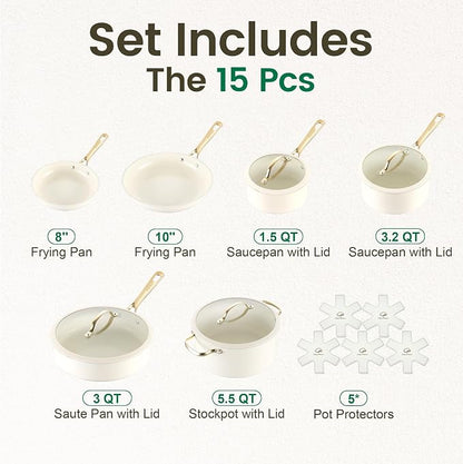 Chef Power Ceramic Cookware Sets, Cookware Set - Image 2