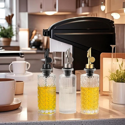 Glass Olive Oil Dispenser Bottle Small, 6.5 Oz/ 200 ml Coffee Simple Syrup - Image 5