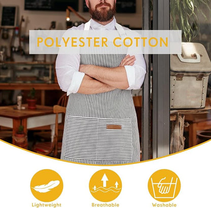 Handepo 4 Pcs Kitchen Aprons - Image 4