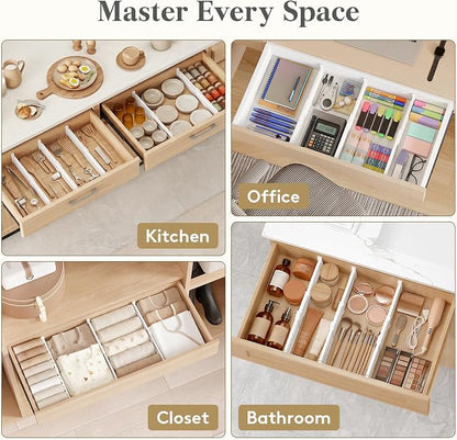 Lifewit Drawer Dividers for Clothes, 3.2" Tall 10.5"-16.5" Expandable Dresser - Image 6