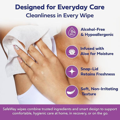 SAFEWAY Adult Wipes Disposable — Multi-Purpose Wipes, Alcohol-Free, Preferred - Image 3