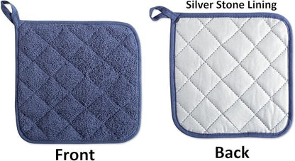 DII Basic Terry Collection Quilted 100% Cotton, French Blue, 3 Piece - Image 3