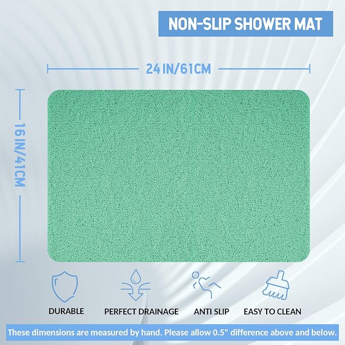 Non-Slip Bathtub Mat, Anti Slip Shower Mat, Fast Drying Bathtub Mats, Foot - Image 2