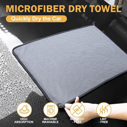 2-Pack Medium Size Microfiber Towels, 600GSM Ultra Absorbent Car Drying Towels - Image 4