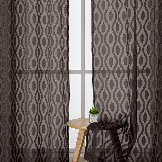Aiyufeng Sheer Curtains 96 Inches Long - Image 3