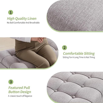 Ottoman with Storage 38 inches, Furniture End of Bed Storage Benches, Long - Image 5