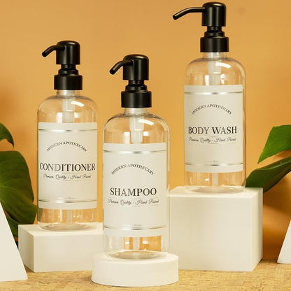 Clear Refillable Shampoo and Conditioner Bottles - Image 6
