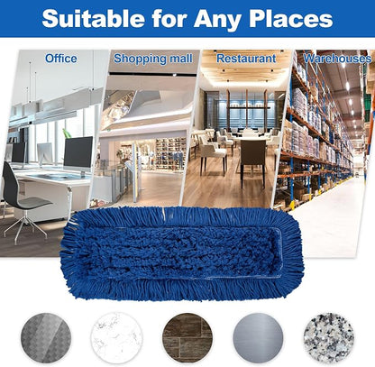 4 Pack - 24-Inch Washable Dust Mop Heads – Full Cloth, Extra Durable, Easy - Image 5