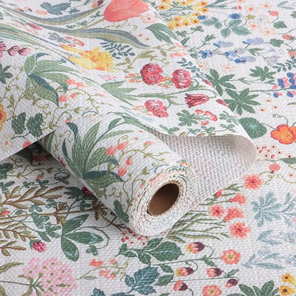 Floral Shelf Drawer Liners, 12IN x 20FT Non Adhesive and Strong Non-Slip by Amiitay