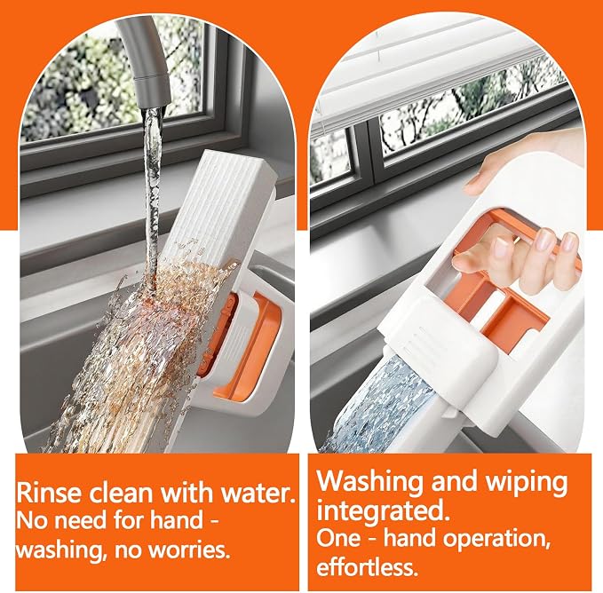 Mini Foldable Desktop Mop, Portable Cleaning Sponge Mop Self-Squeeze Sponge - Image 5