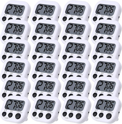 Leumoi 24 Pcs Digital Kitchen Timers Magnetic Back Timers Bulk Large Screen by Leumoi