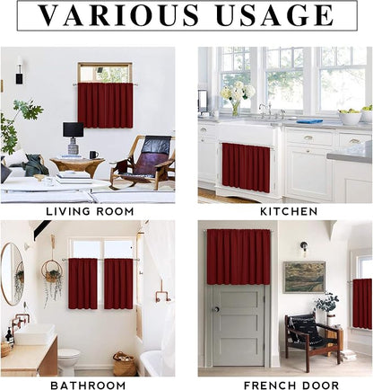 RYB HOME Small Curtains for Kitchen Window - Image 6