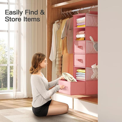 Pipishell Hanging Closet Organizer 6-Shelf, Hanging Shelves - Image 5