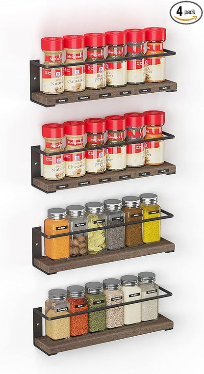 SpaceAid Spice Rack Organizer for Cabinet Door or Wall Mount by SpaceAid