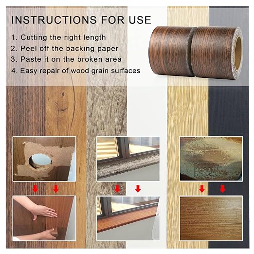 BOMEI PACK Wood Grain Repair Tape, Self Adhesive Repair Patch - Image 8