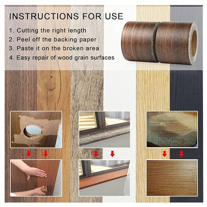 BOMEI PACK Wood Grain Repair Tape, Self Adhesive Repair Patch - Image 8