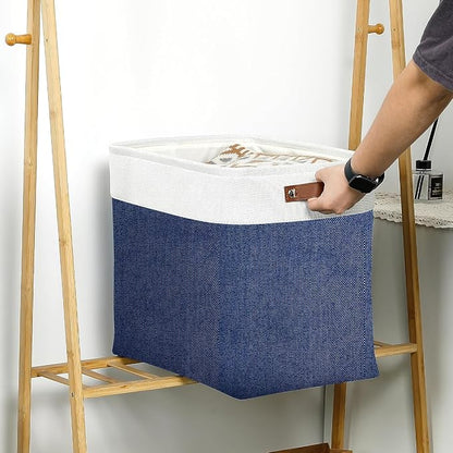 DULLEMELO Large Storage Basket 17"x12"x15", Fabric Organizer Bin - Image 7