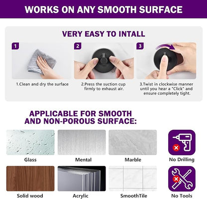 JOMOLA Stainless Steel Bathroom Suction Hooks - Image 3