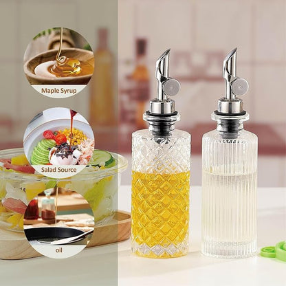 Glass Olive Oil Dispenser Bottle Small, 6.5 Oz/ 200 ml Coffee Simple Syrup - Image 6