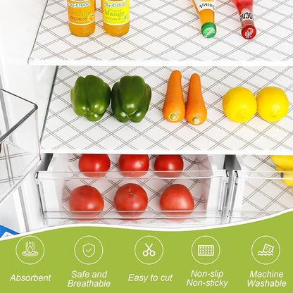 Cooyes 12pcs 12" x 24" Refrigerator Liners, Premium Absorbent Fridge Bin Liners - Image 2