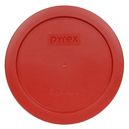 Pyrex 7201-PC 4 Cup Poppy Red Food Storage Replacement Lids - Image 3