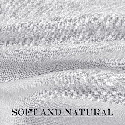NICETOWN Sidelight Curtain for Light Filtering Linen Window Sheer Curtains for - Image 6