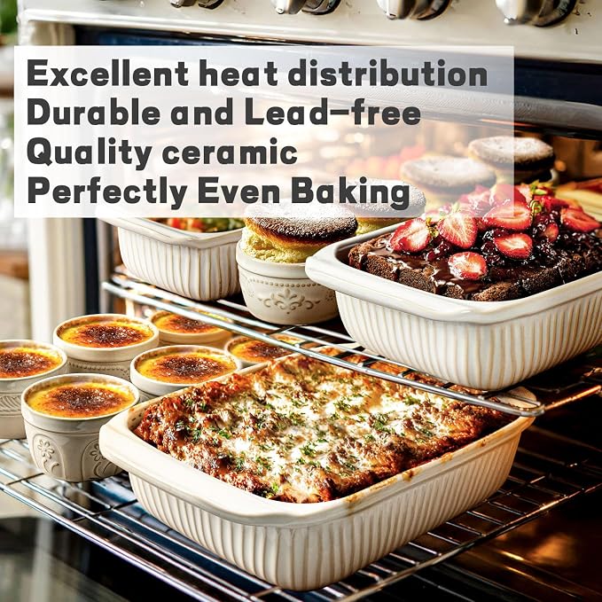 Artena Casserole Dishes For Oven, Ceramic Baking Dish, Large Lasagna Pan - Image 2