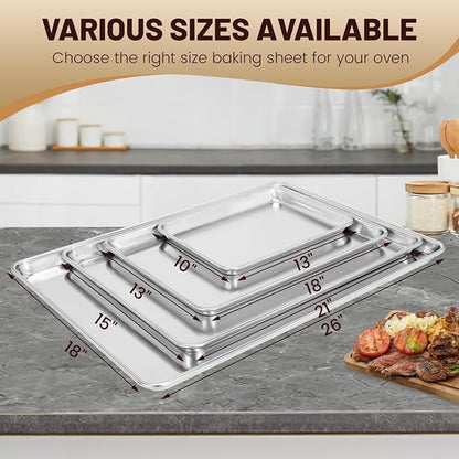 BIEAMA 12 Pack Half Size Baking Sheet Pan Aluminum Commercial Pan - Image 8