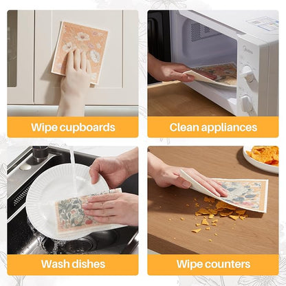JOYMOOP 6 Pack Dishcloths for Kitchen, Reusable Absorbent Non-Scratch Cleaning - Image 5