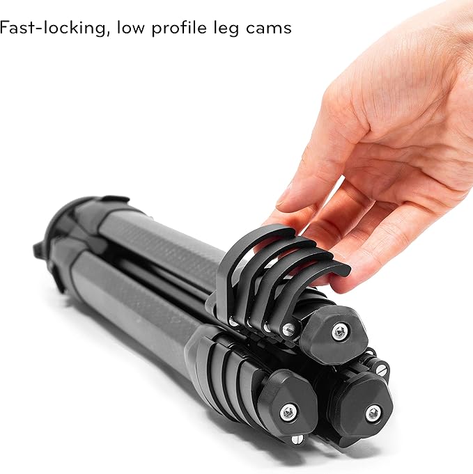 Peak Design Travel Tripod, Aluminum, Compact Design, Quick Setup and Takedown, Pro-Level Stability, Ergonomic Ball Head, Compact and Portable Travel Tripod for Camera and Phone, 20 lb Capacity