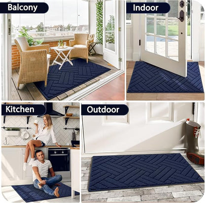 Door Mat Indoor Doormat, Entryway Rug Door Mats Non-Slip Rubber Backing - Image 6