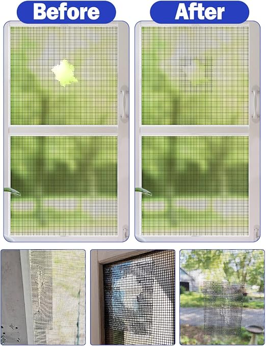 Wohohoho Window Screen Repair Tape, 2 in X 40 FT Black Screen Patch Repair Kit - Image 6
