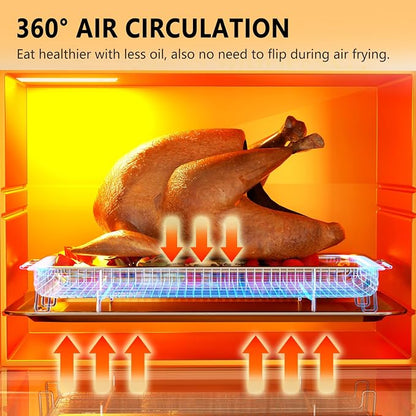 Air Fryer Basket for Oven, OPENICE 15.3" x 11.0" Large Air Fryer Tray and Pan - Image 3