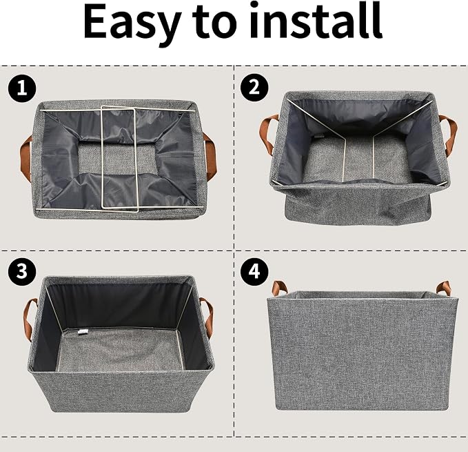 GRANNY SAYS Closet Storage Baskets, Collapsible Fabric Storage Bins - Image 5