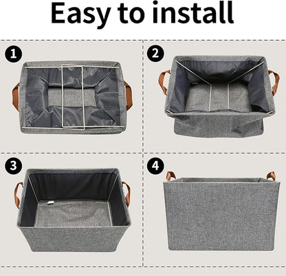 GRANNY SAYS Closet Storage Baskets, Collapsible Fabric Storage Bins - Image 5